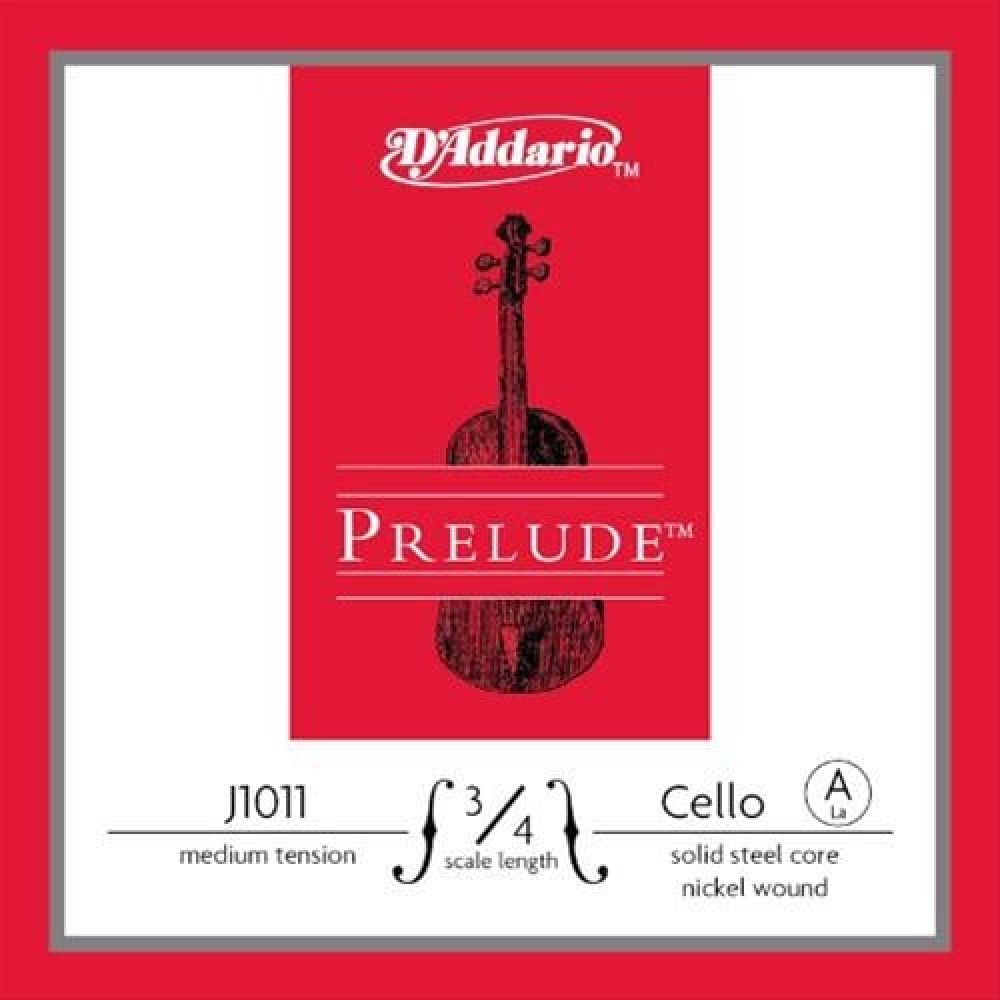 DADDARIO J1011 CELLO TEK TEL, PRELUDE, A-(LA), 3/4, MEDIUM 3