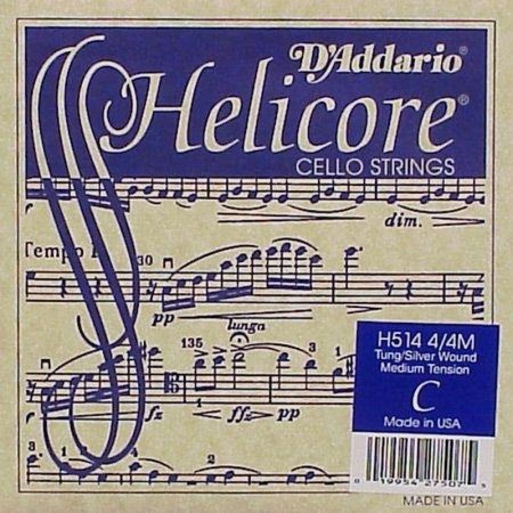 DADDARIO H514 CELLO TEK TEL, HELICORE, 4/4, C-(DO), MEDIUM 3