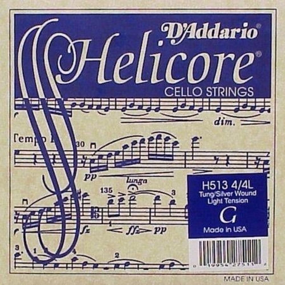 DADDARIO H513 CELLO TEK TEL, HELICORE, 4/4, G-(SOL), MEDIUM 3