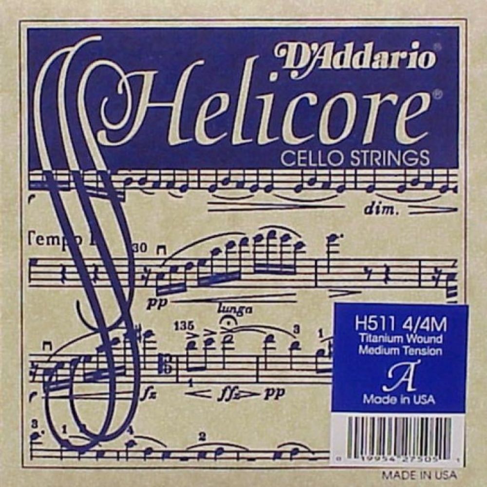 DADDARIO H511 CELLO TEK TEL, HELICORE, 4/4, A-(LA), MEDIUM 3