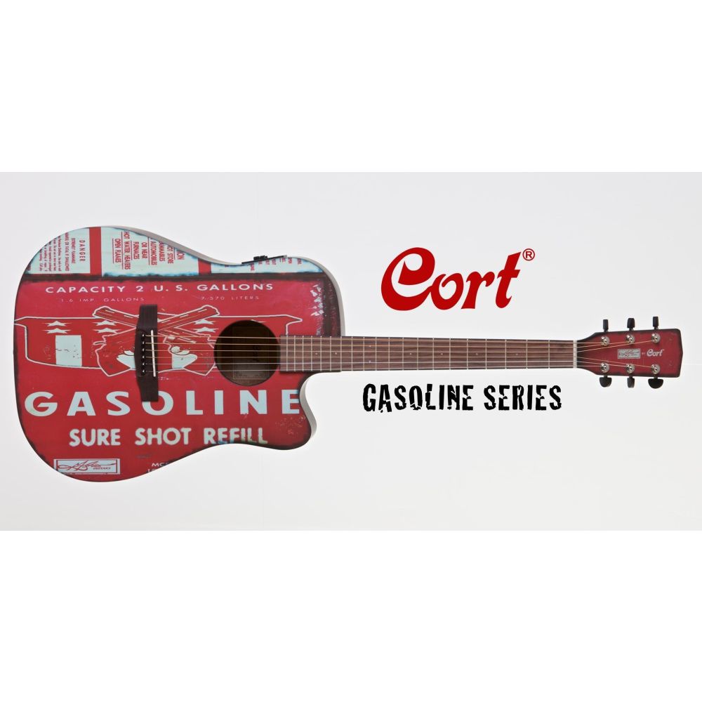Cort Gasoline2 Bks Elektro Akustik Gitar, Siyah Satin 3
