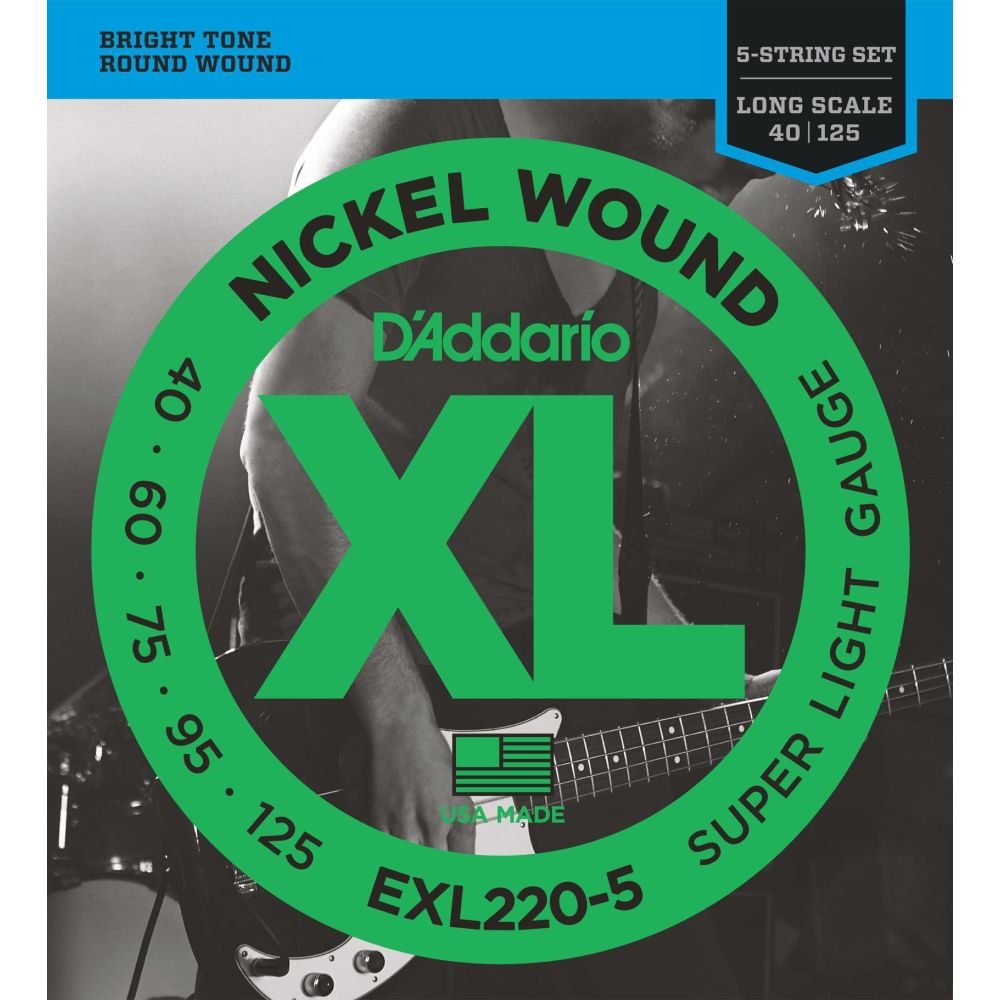 Daddario Exl220-5 Bass Gitar Tel Seti, 5 Telli, Xl, 40-125, Long Scale 3