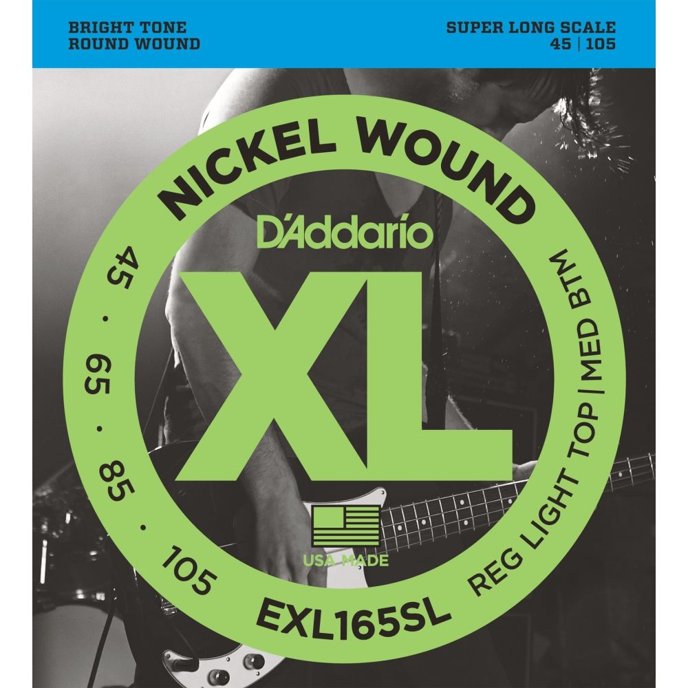Daddario Exl165sl Bass Gitar Tel Seti, Xl Serisi, Nickel Wound, Regular Light 3
