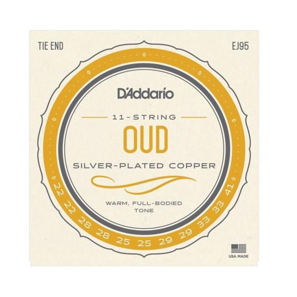 D'Addario EJ95 Ud Tel Seti Silverplated Wound 3