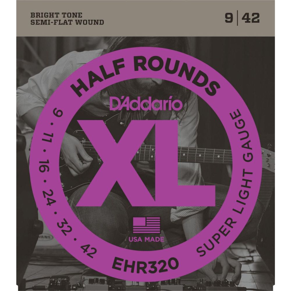 D’Addario EHR320 Elektro Gitar Tel Seti 09-42 Half Rounds Super Light 3