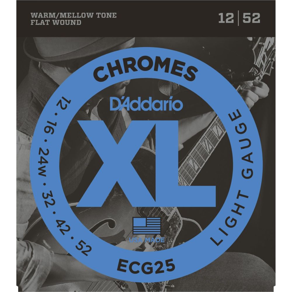 D’Addario ECG25 Elektro Gitar Tel Seti Chromes 12-52 Light 3