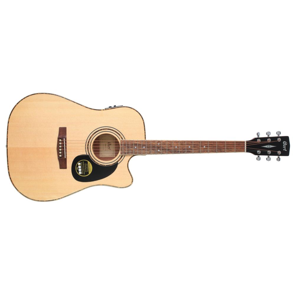 Cort Ad880Cenat Elektro Akustik Gitar, Naturel, Ladin Kapak 3