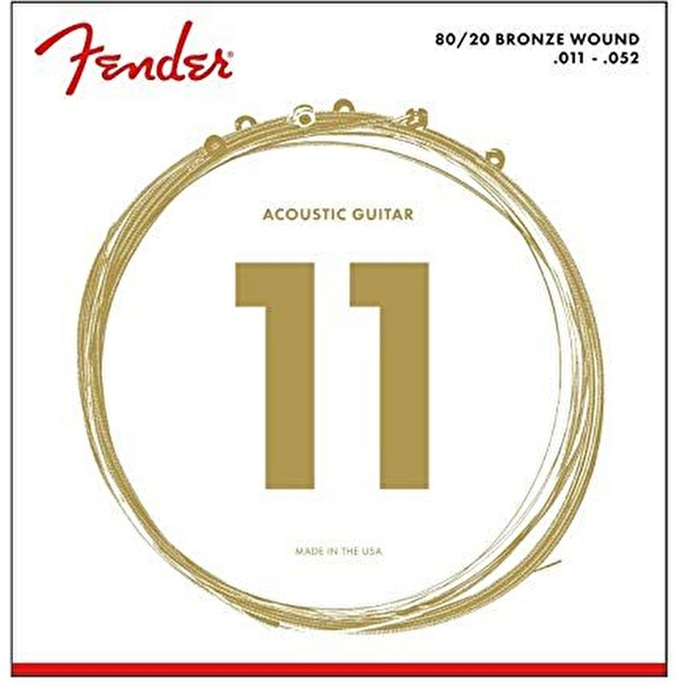 Fender 80/20 Bronze Acoustic Strings Ball End 70CL .011-.052 Akustik Gitar Teli 2