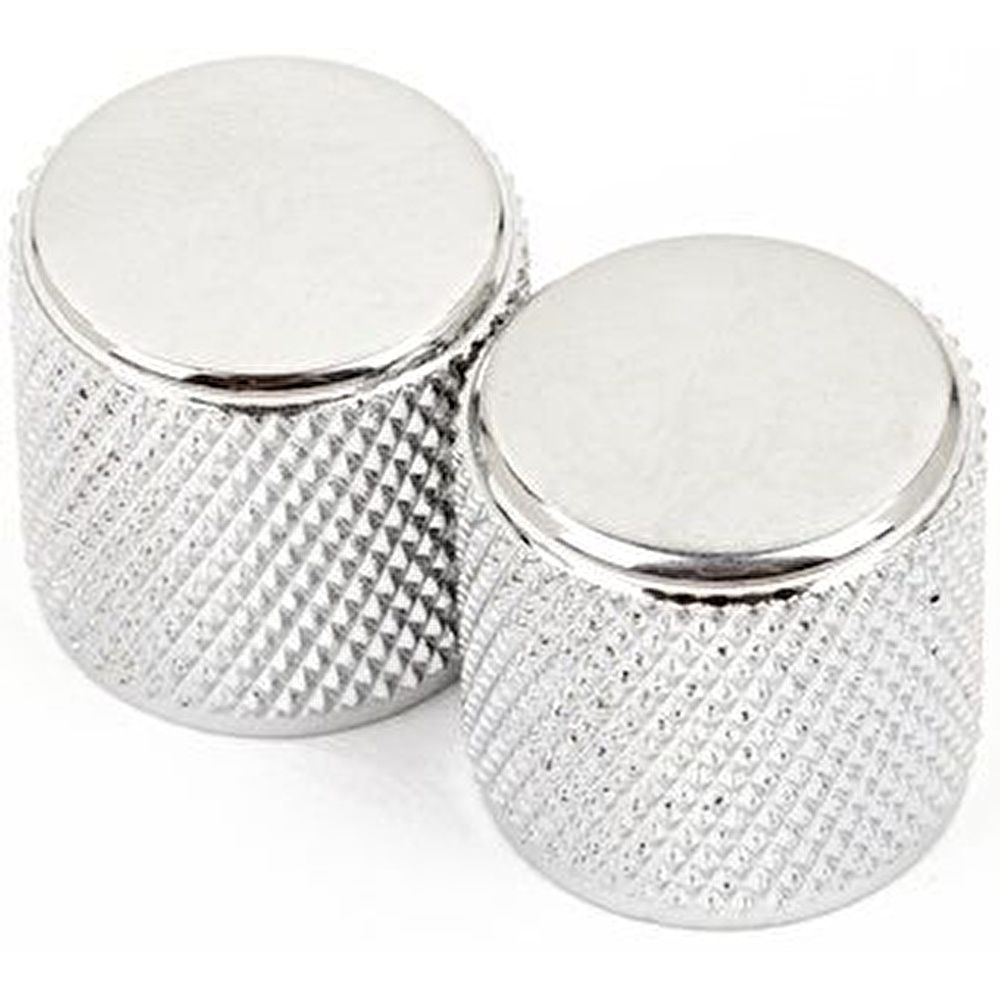 Fender Telecaster/Precision Bass Knurled Chrome 2 Kontrol Düğmesi 2