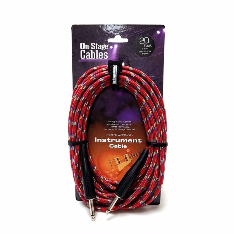 On Stage IC-20BR 6 Metre Kumaş Enstruman Kablosu 2
