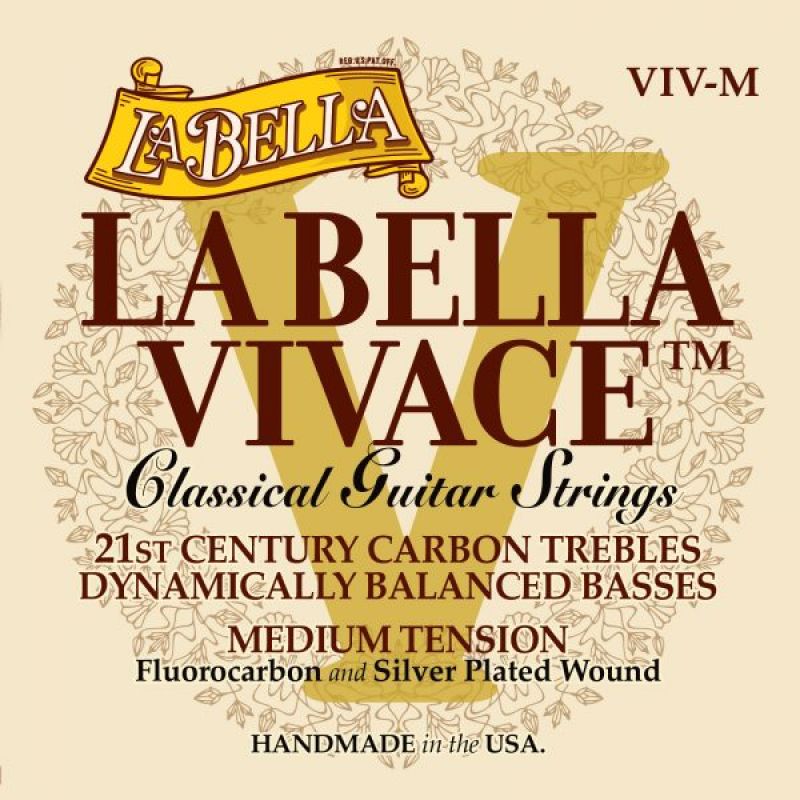 La Bella Vivace Karbon Naylon Medium Tension Klasik Gitar Teli 1