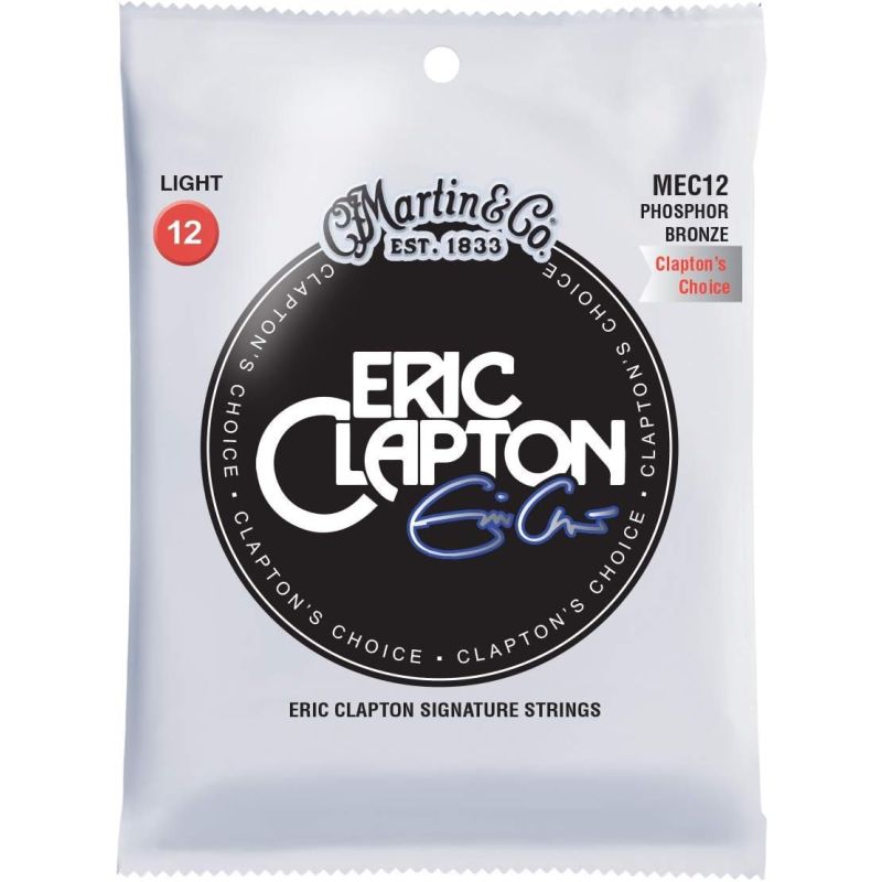 Martin Co MEC12 Clapton's Choice Phosphor Bronze Akustik Gitar Teli Light 12-54 2