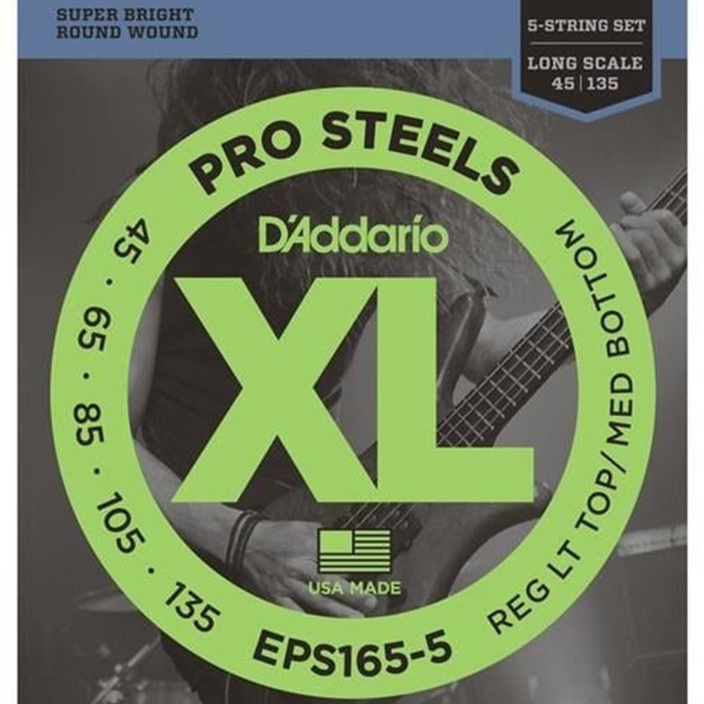 D’Addario EPS165-5 Bas Gitar Tel Seti – 5 Telli, ProSteels, 45-135 3