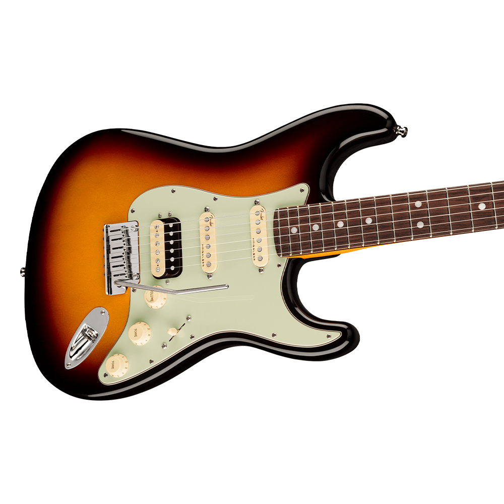 Fender American Ultra Stratocaster HSS Gülağacı Klavye Ultraburst Elektro Gitar 3