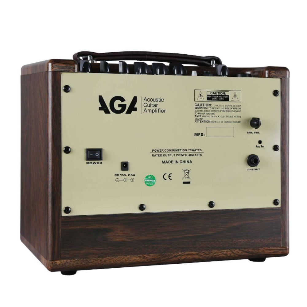 AGA SCX3P Bluetooth'lu 40W Pille Çalışabilen Akustik Amplifikatör 3