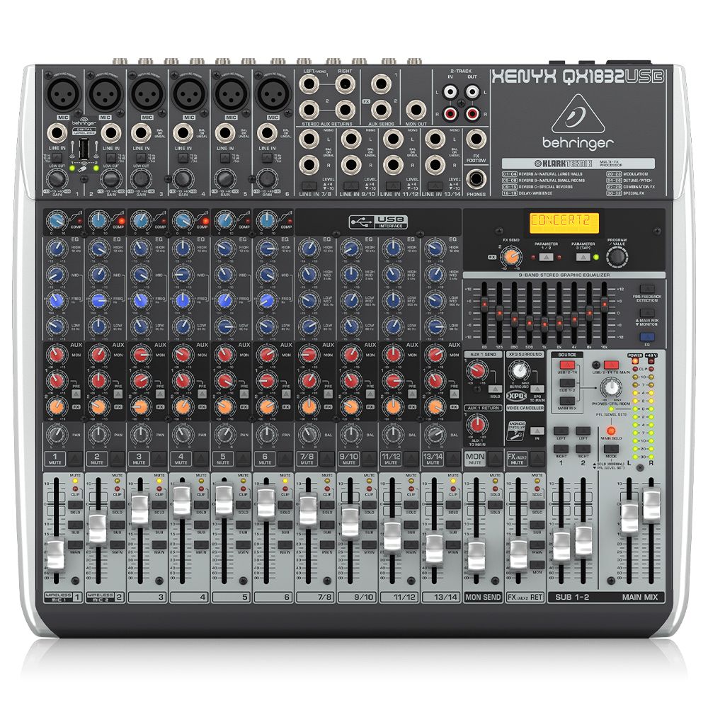BEHRINGER XENYX QX1832USB Premium XENYX Analog Mixer 2