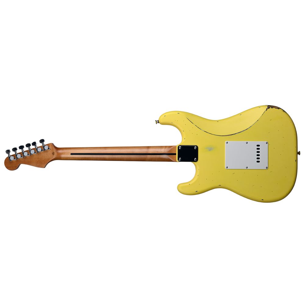 Lea RLC-100 YLW Limited Edition Heavy Relic Elektro Gitar (Yellow) 4