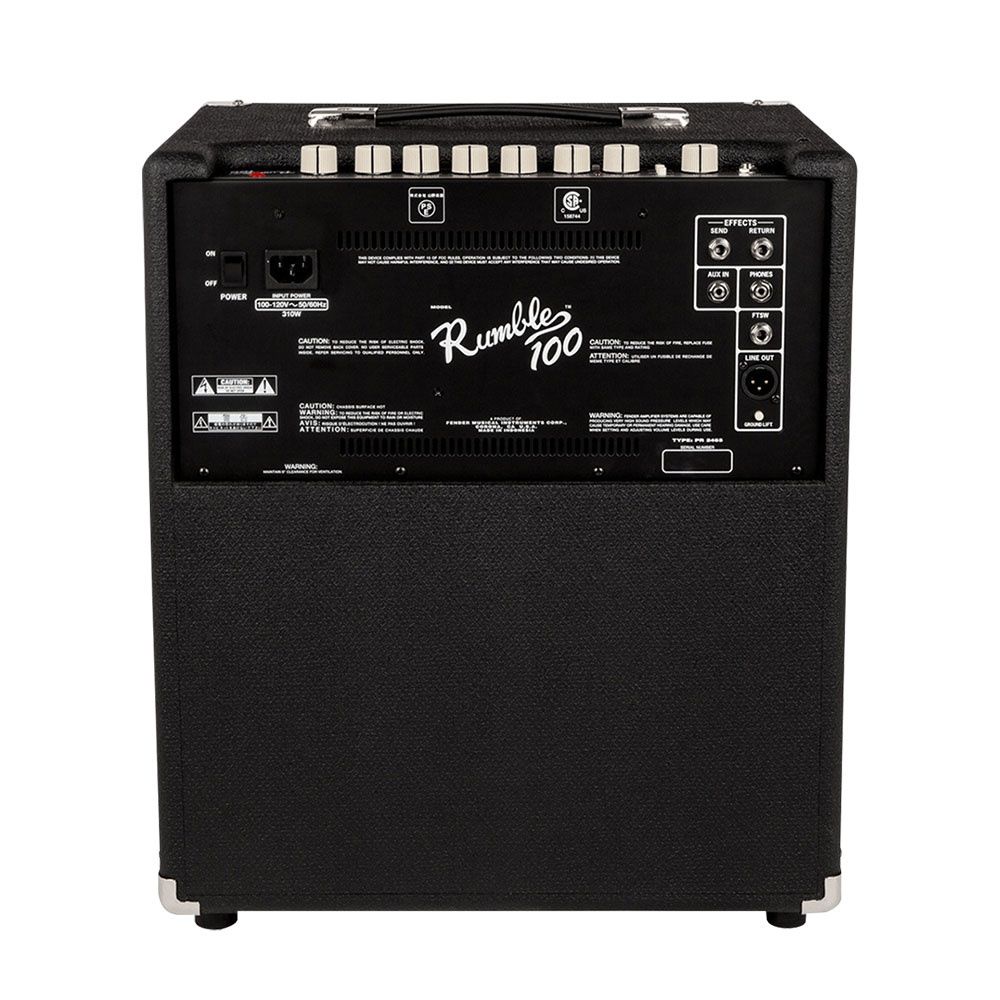 Fender Rumble 100 V3 Siyah/Gümüş Bas Gitar Amfisi 3