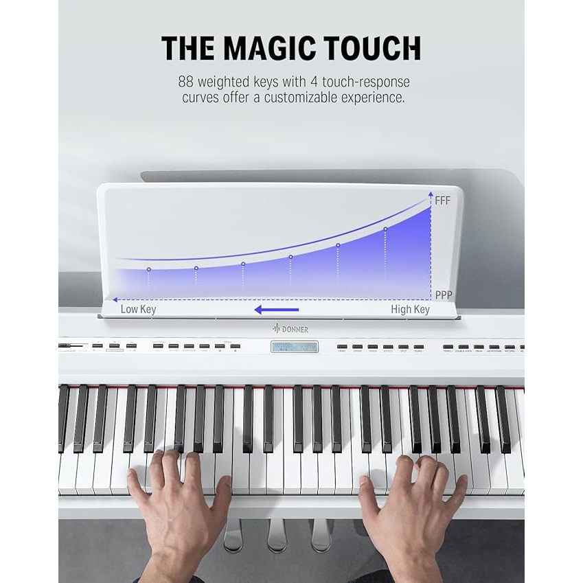 Donner DEP-20 Dijital Piyano Set (Beyaz) 2