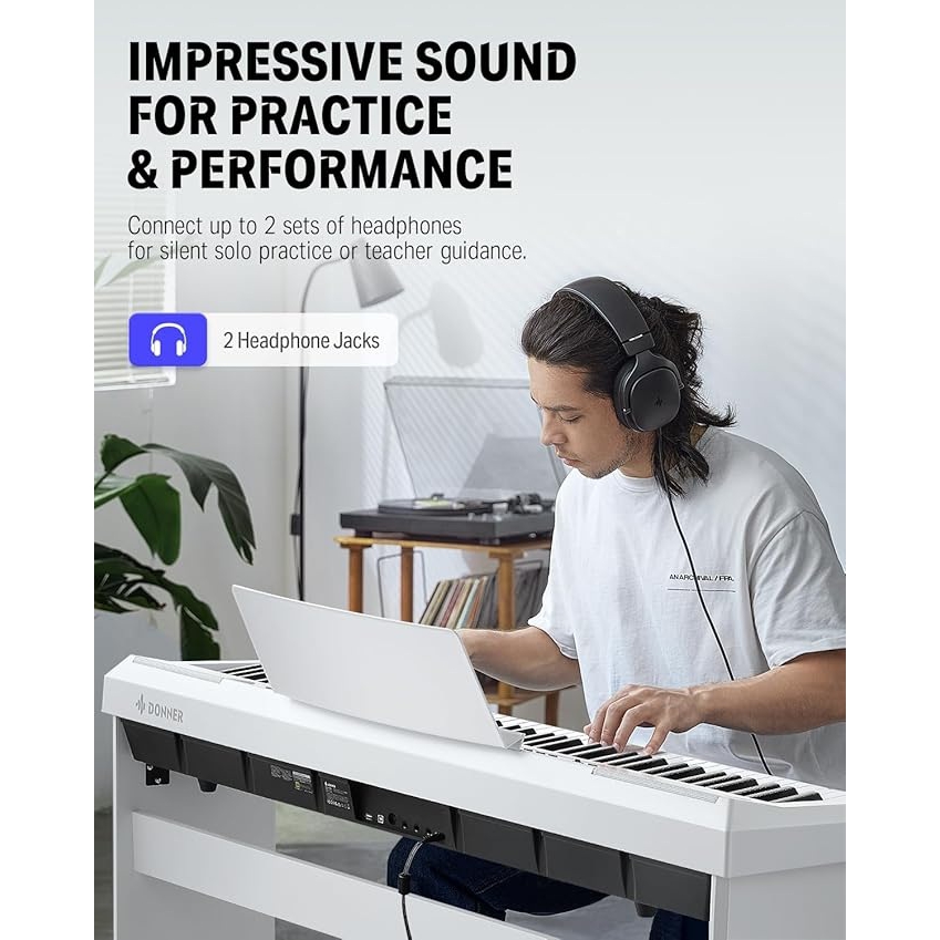 Donner DEP-20 Dijital Piyano Set (Beyaz) 5