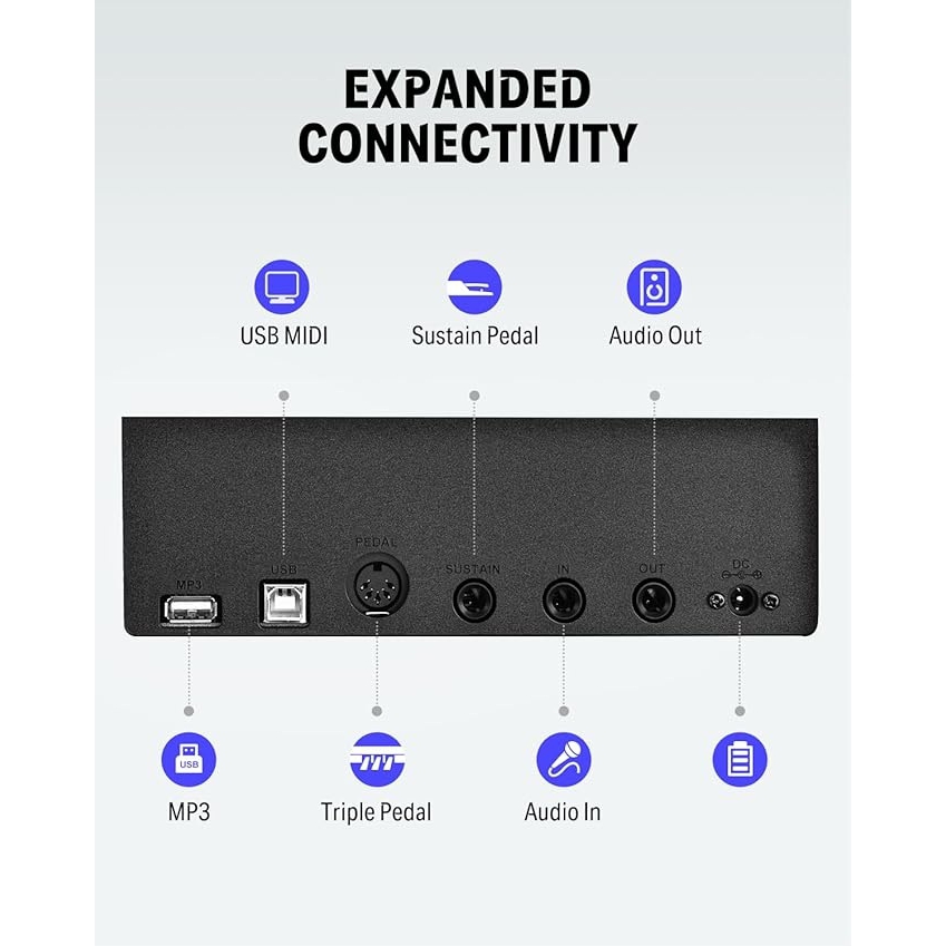 Donner DEP-20 Dijital Piyano Set (Beyaz) 6