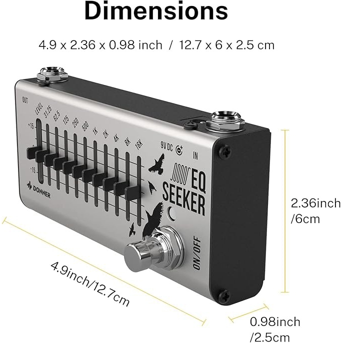 Donner EQ Seeker 10 Band EQ Pedalı 5