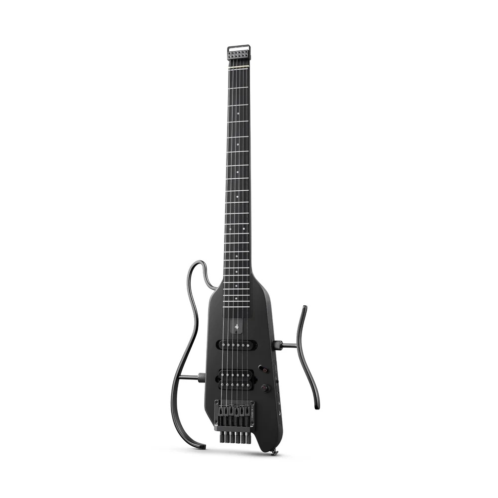 Donner Hush-X Headless Traveller Elektro Gitar (Siyah) 4