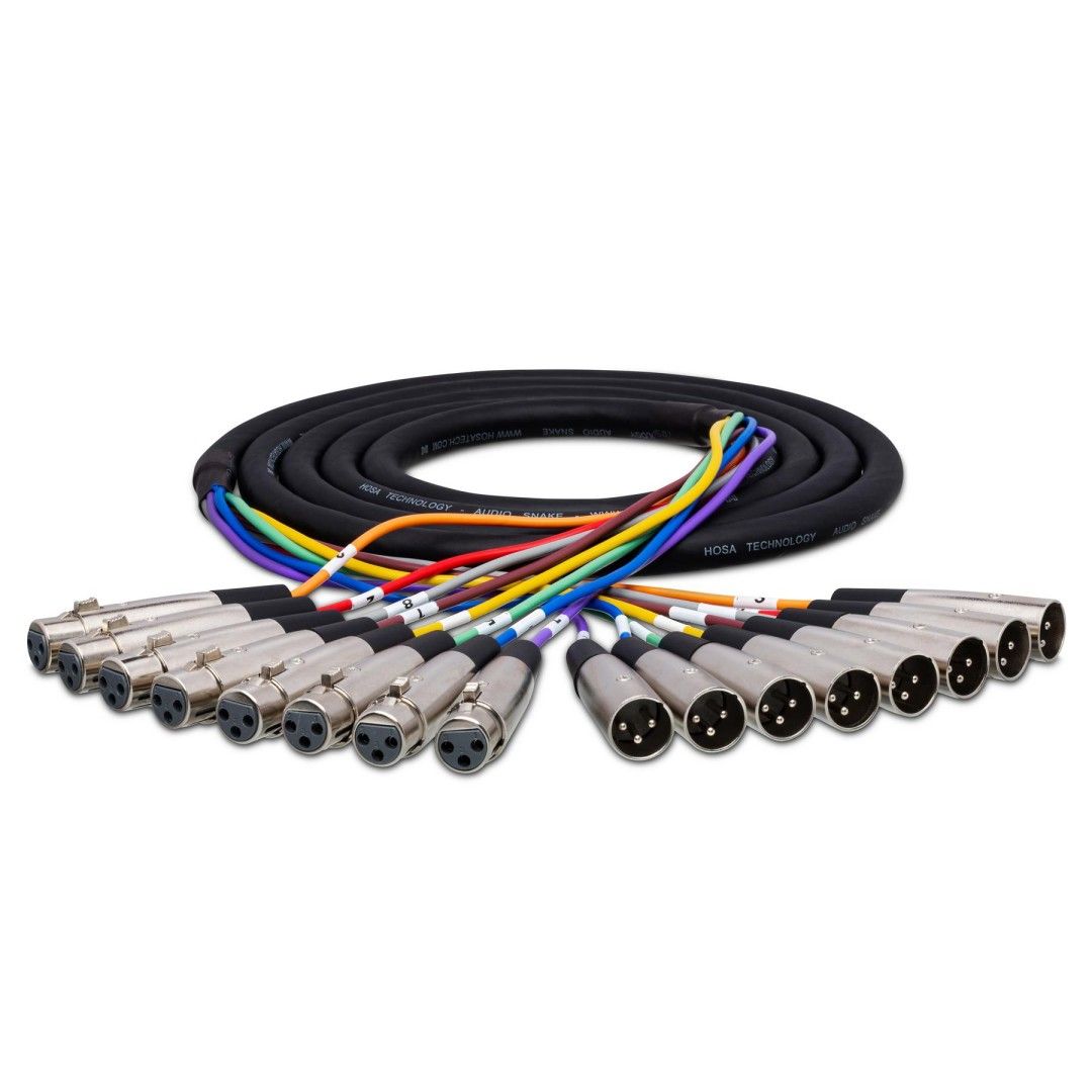 Hosa 8'li Snake Kablo XLR3 Dişi - XLR3 Erkek (XLR-805) 1