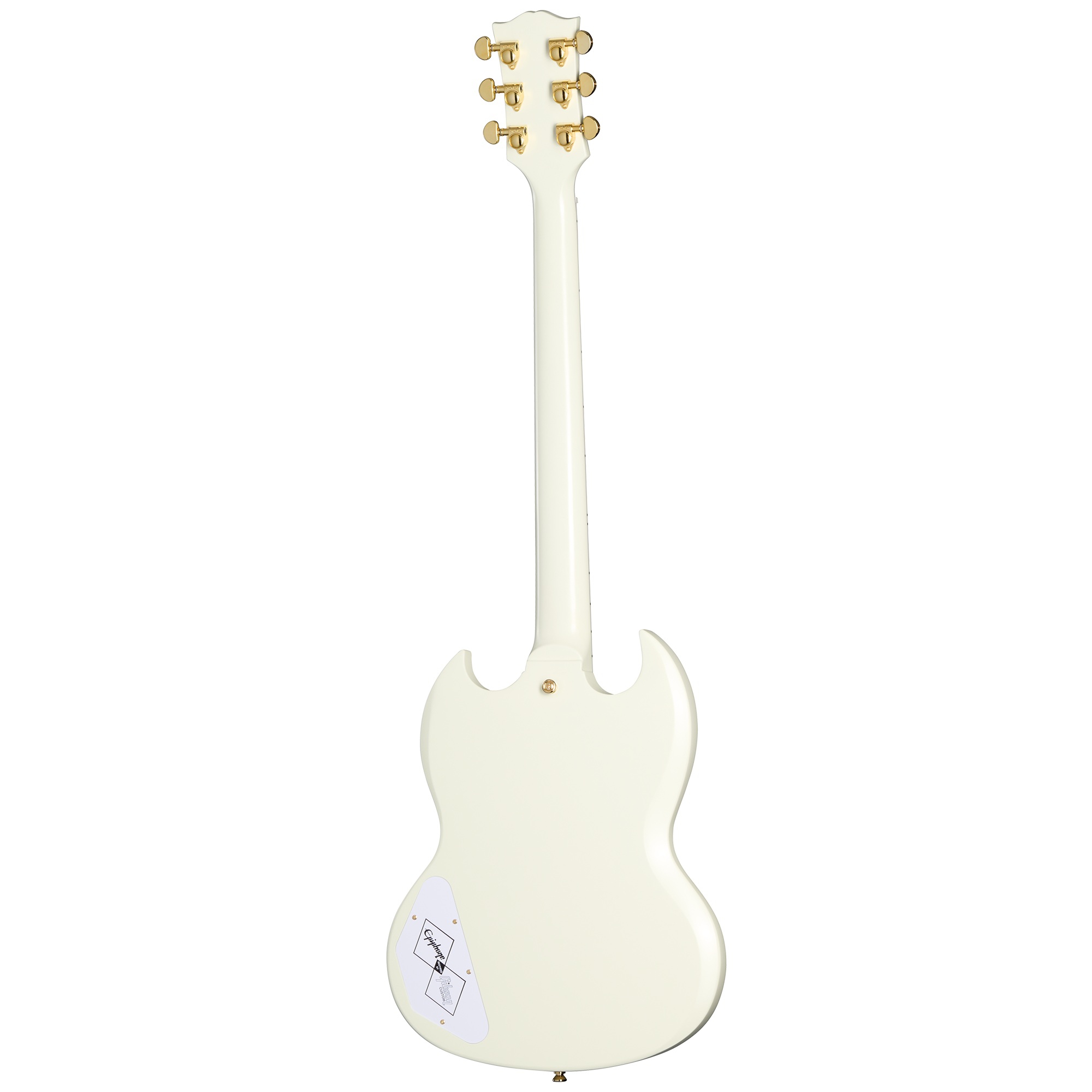 Epiphone 1963 Les Paul SG Custom Maestro Vibrola Elektro Gitar (Classic White) 2