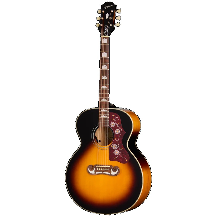 Epiphone J-200 Studio Elektro Akustik Gitar (Vintage Sunburst) 1