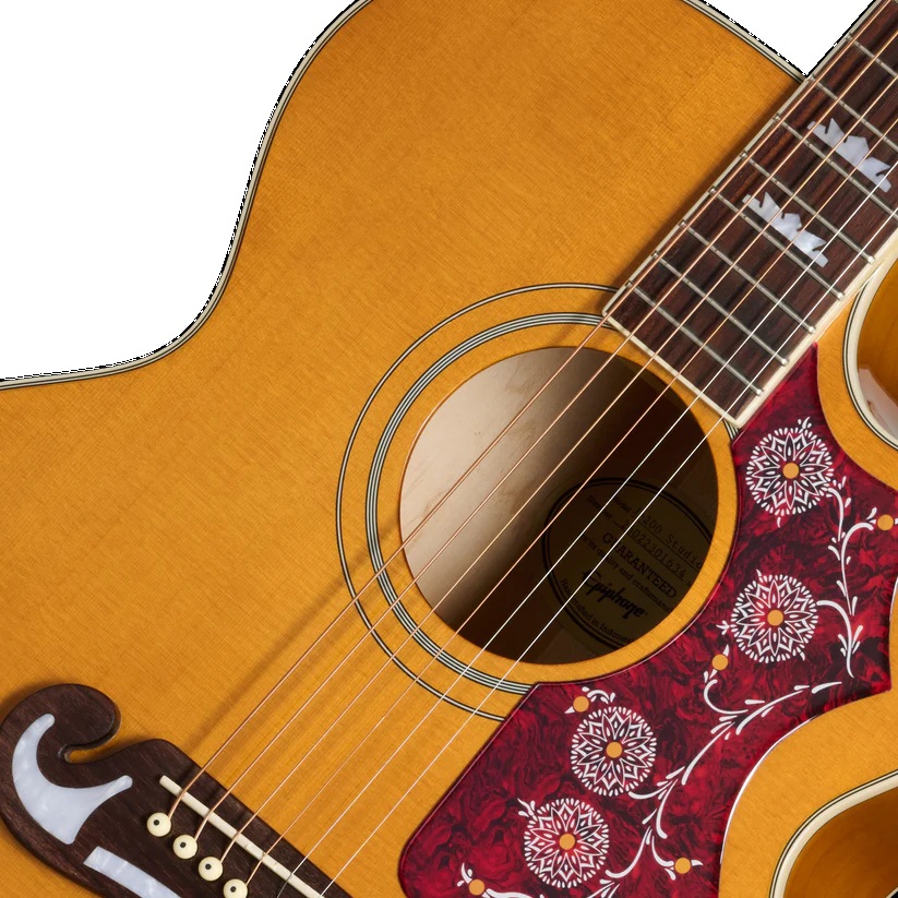 Epiphone J-200 Studio EC Elektro Akustik Gitar (Natural) 7