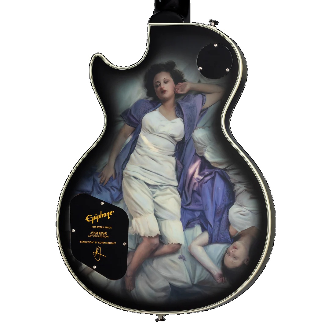 Epiphone Adam Jones Les Paul Custom Art Collection: Korin Faught’s “Sensation” Elektro Gitar (Antique Silverburst) 3