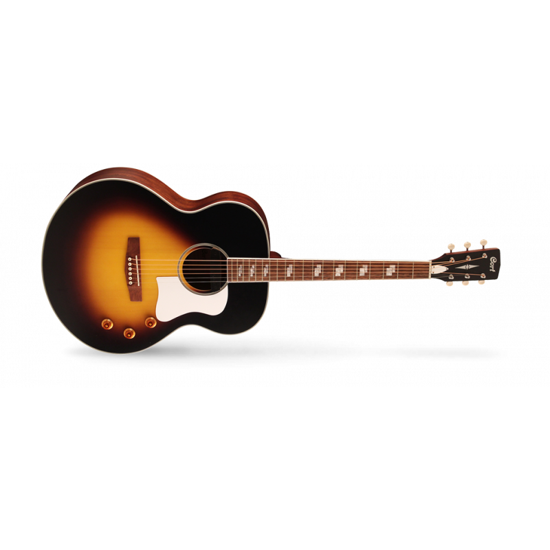 Cort CJ Retro VSM Elektro Akustik Gitar, Çantalı, Vintage Sunburst Mat 1