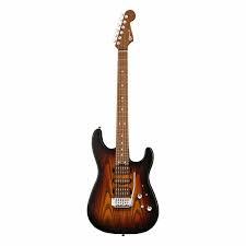 Charvel Guthrie Govan MJ San Dimas SD24 CM Caramelized Akçaağaç Klavye Three-Tone Sunburst Elektro Gitar 1