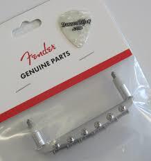Fender American Professional Jaguar/Jazzmaster 7.25 Radius Bridge Assembly Nickel Köprü Yedek Parça 1
