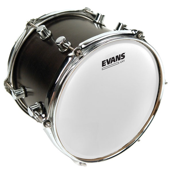 EVANS B13UV1 13" DERİ TOM VE TRAMPET KUMLU BEYAZ TEK KAT 1