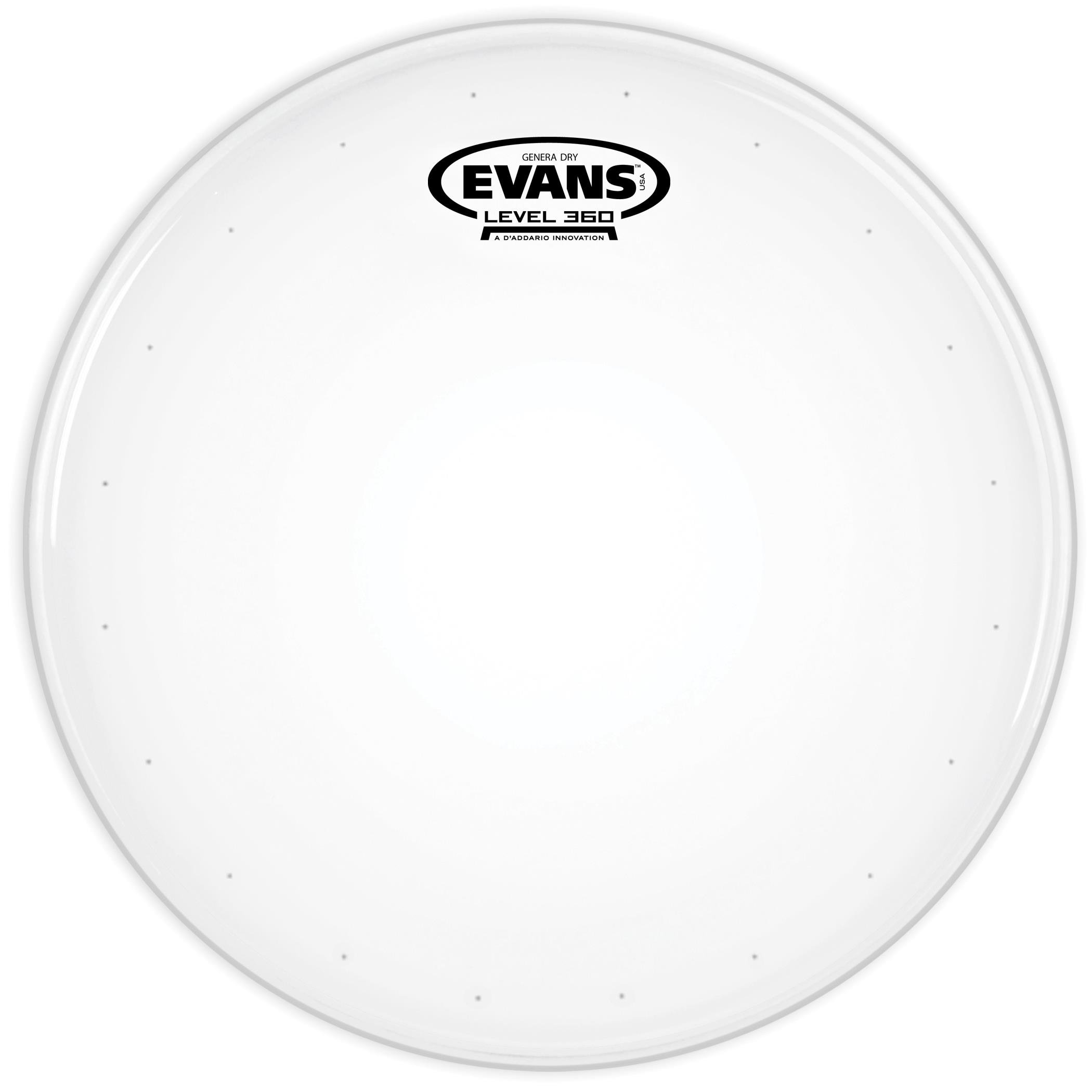 EVANS B14DRY 14" DERİ GENERA TRAMPET KUMLU BEYAZ RİNGLİ 4