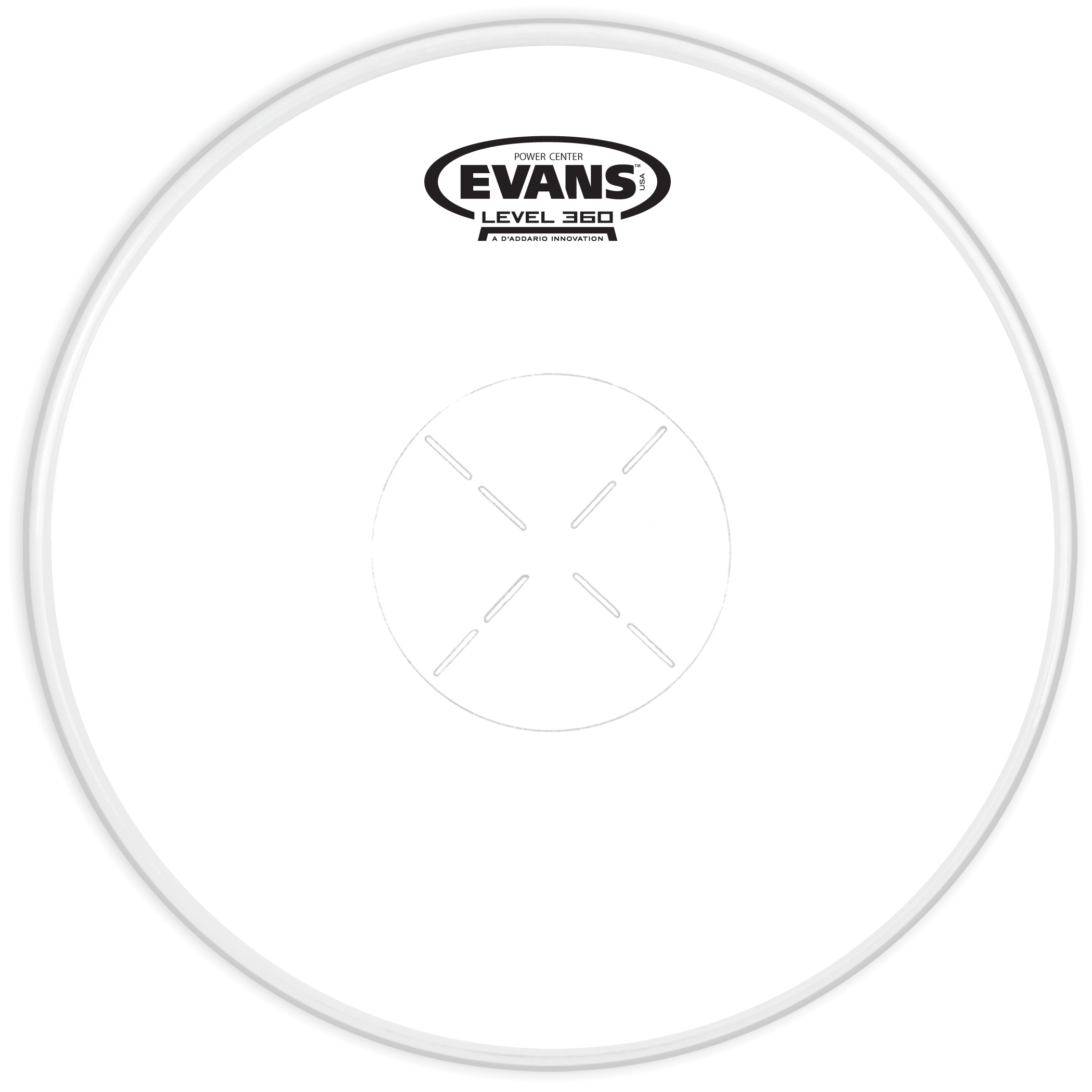 EVANS B14G1D 14" DERİ POWER CENTER TRAMPET KUMLU BEYAZ DOTLU 2