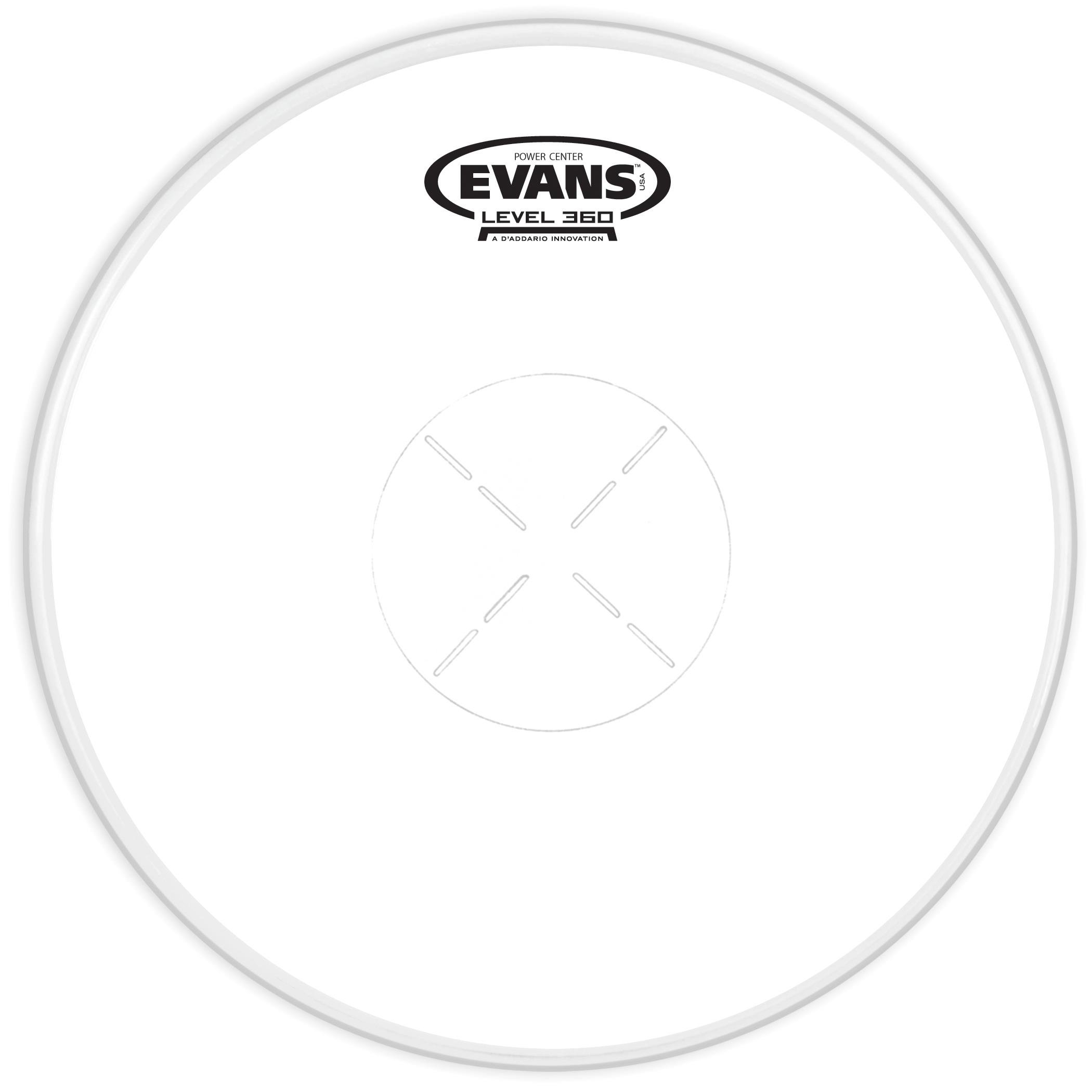 EVANS B14G1D 14" DERİ POWER CENTER TRAMPET KUMLU BEYAZ DOTLU 4