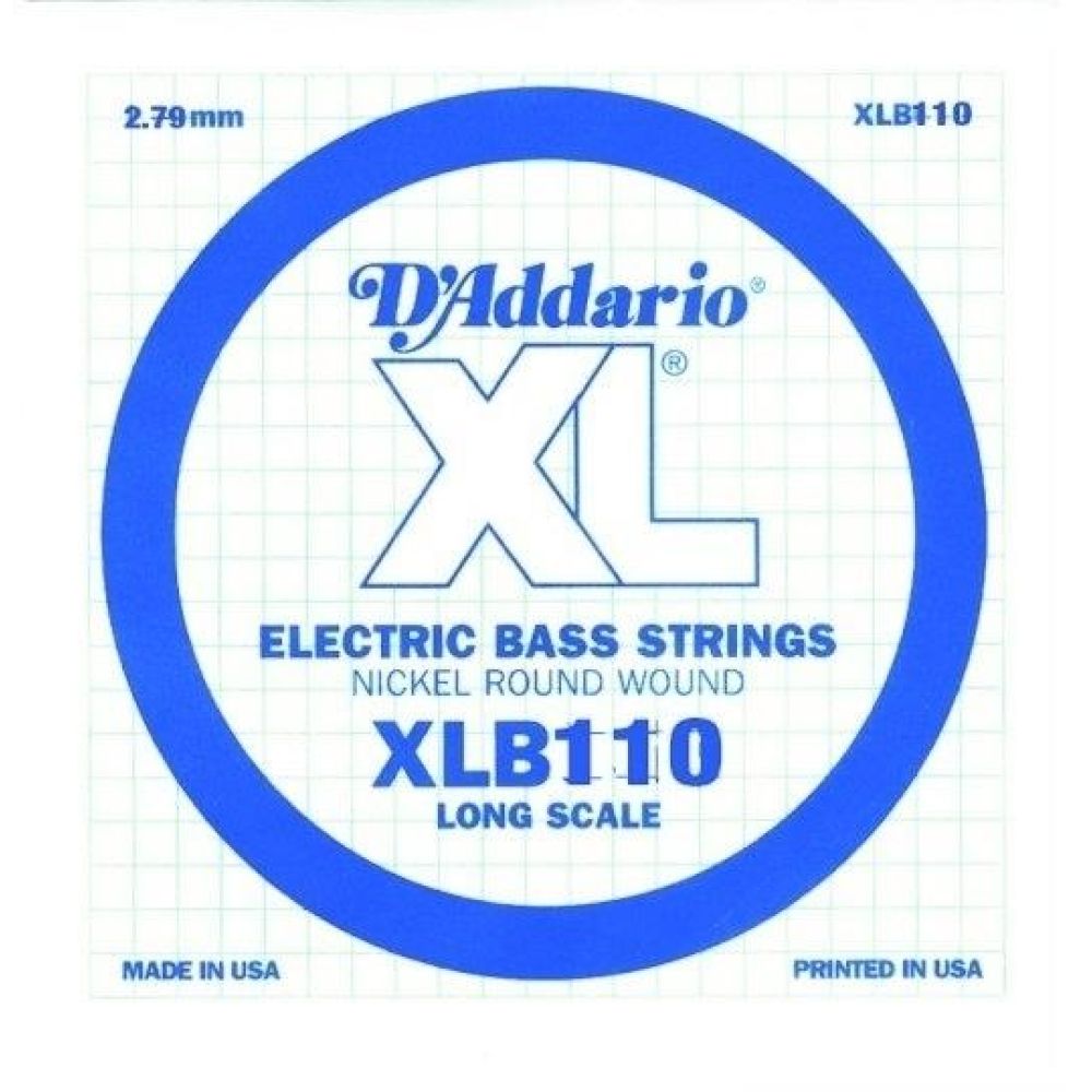 Daddario Xlb110 Bass Tek Tel E (Mi) Xl Nickel Wound 0.110 3