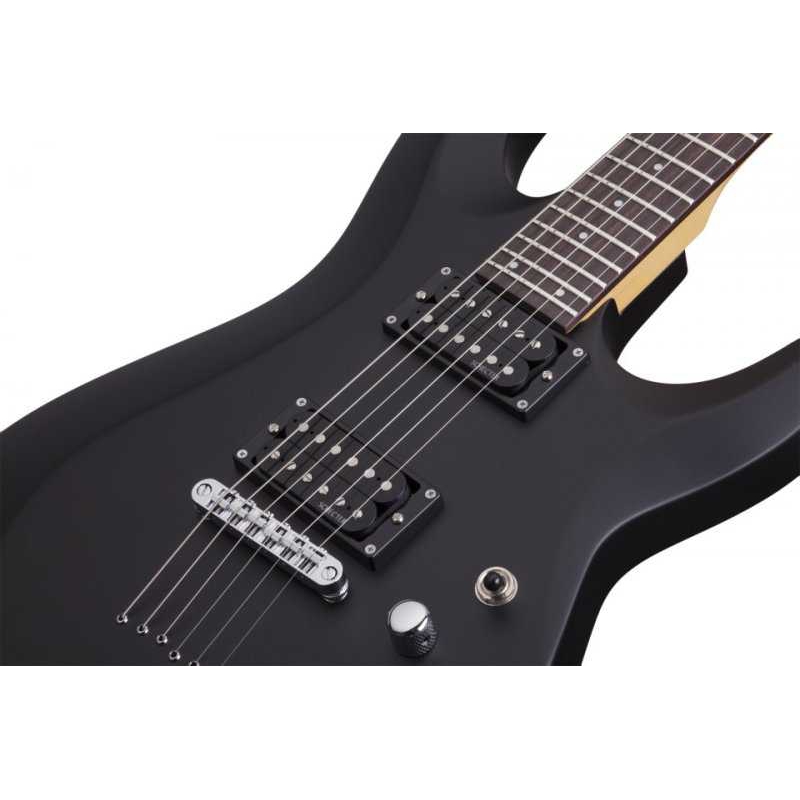 Schecter C-6 Deluxe Elektro Gitar (Satin Black) 2