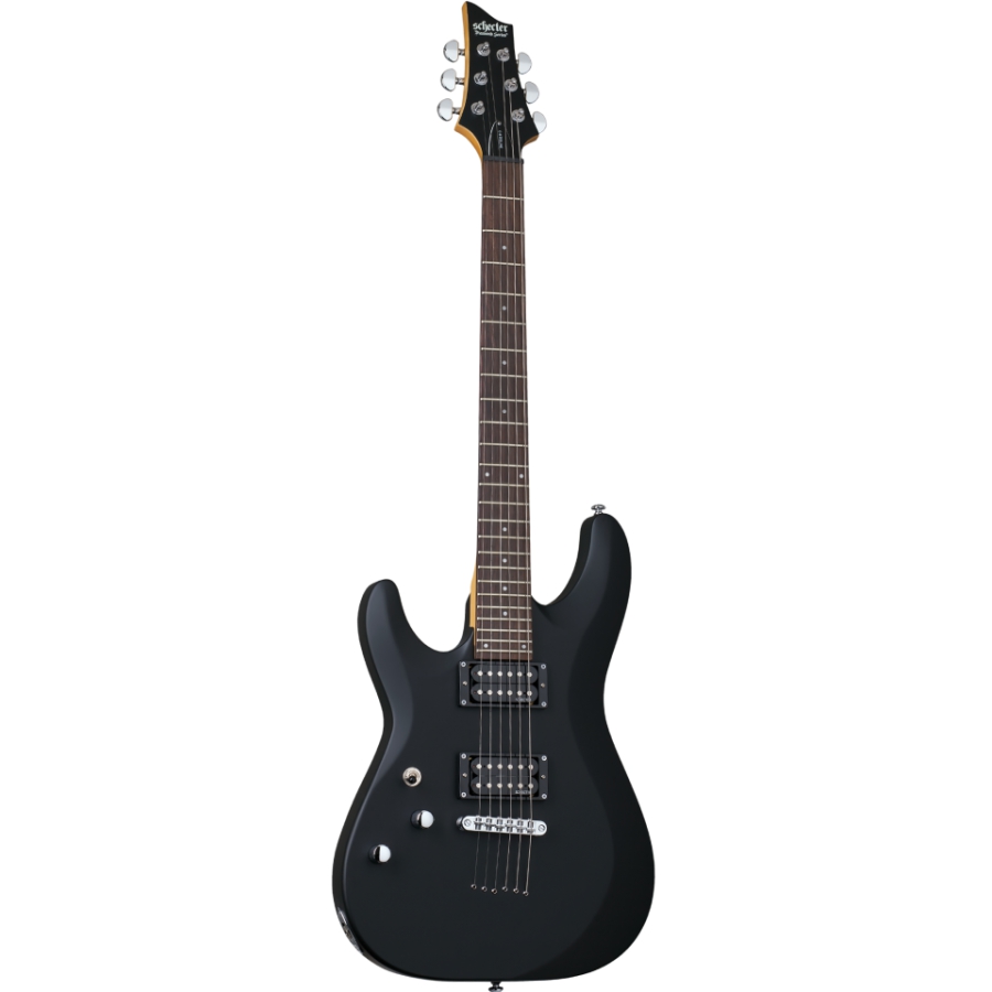 Schecter C-6 Deluxe Solak Elektro Gitar (Satin Black) 1