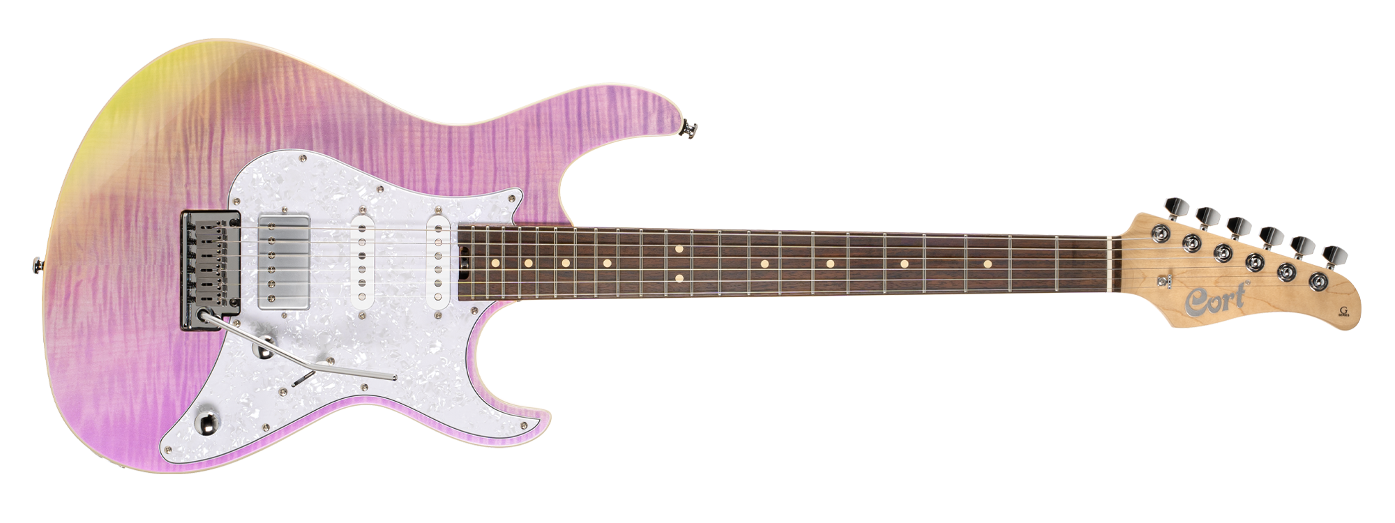 CORT G280 SELECT TCP ELEKTRO GİTAR, TRANSPARAN MOR, (S-S-H) 2