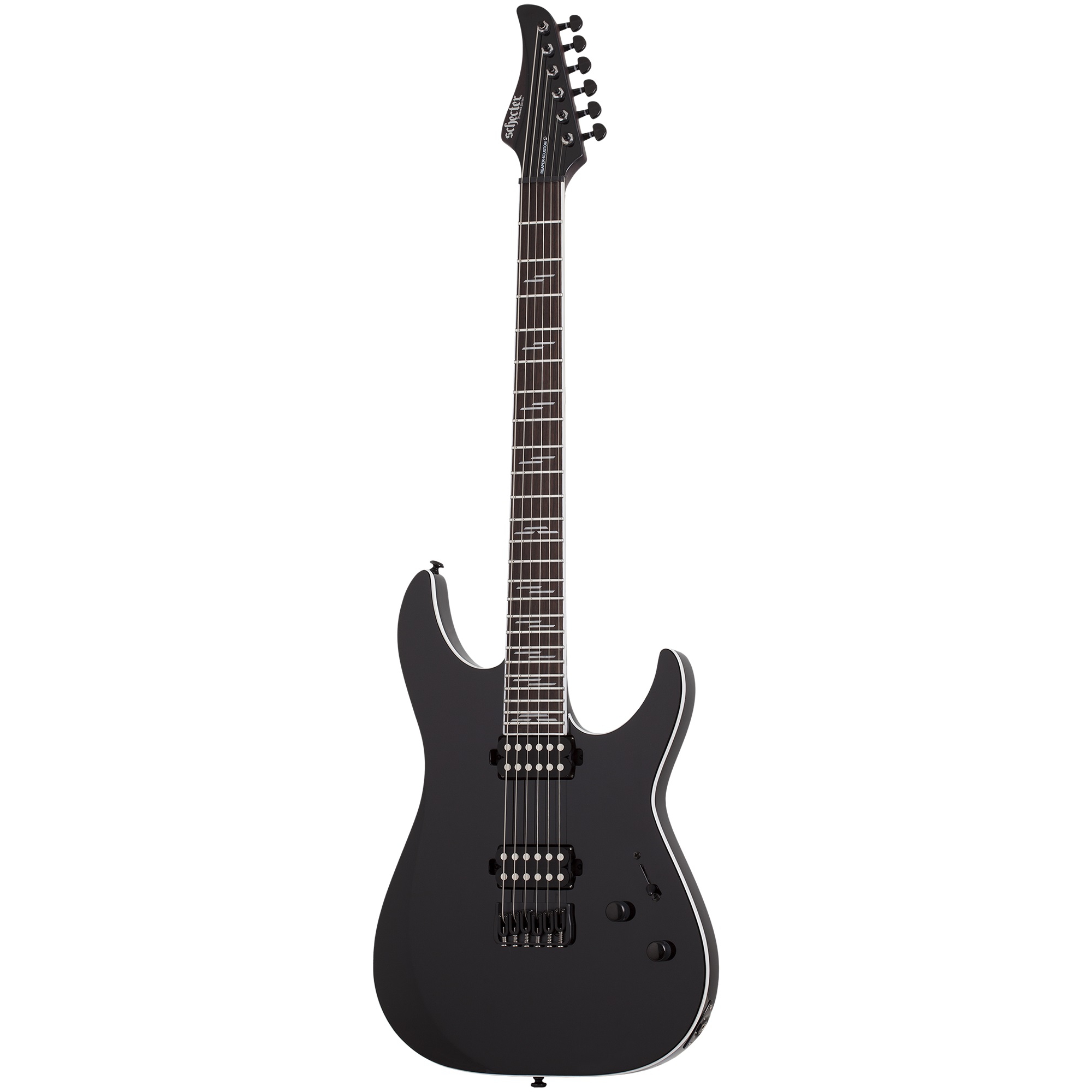 Schecter Reaper-6 Custom Elektro Gitar (Parlak Siyah) 1