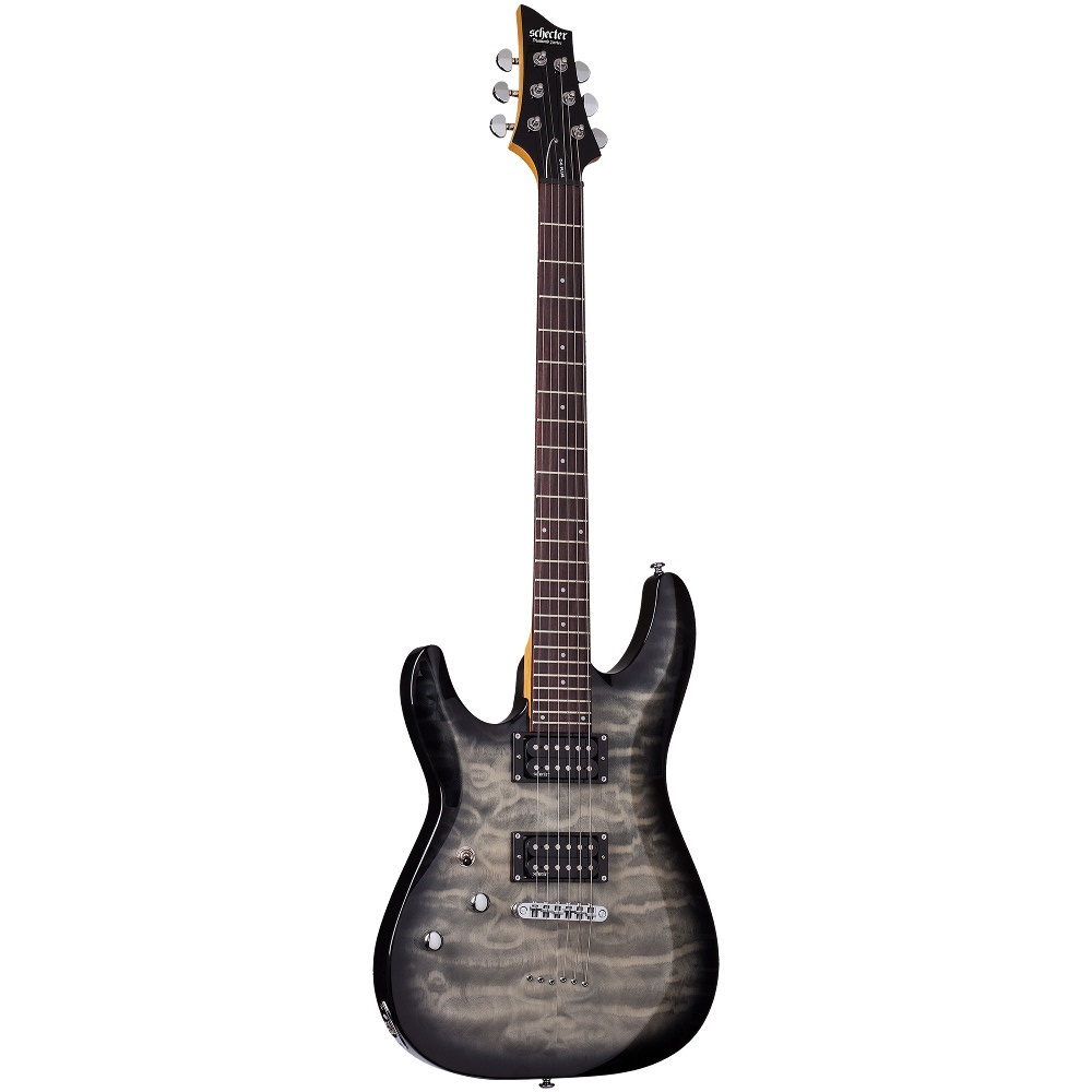 Schecter C-6 Plus LH Solak Elektro Gitar (Charcoal Burst) 1