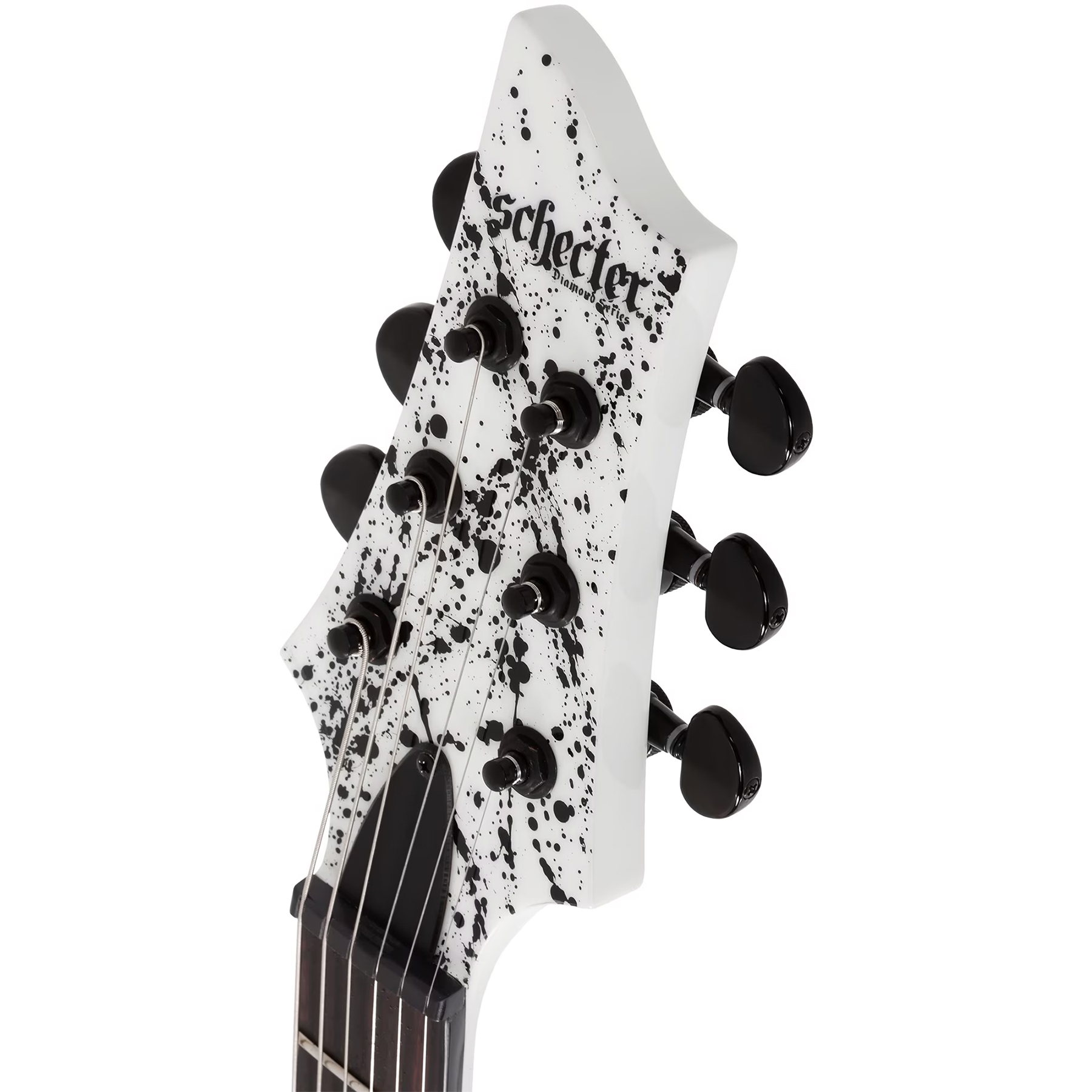 Schecter C-1 Ink Bomb Elektro Gitar (Black Ink Splatter) 6