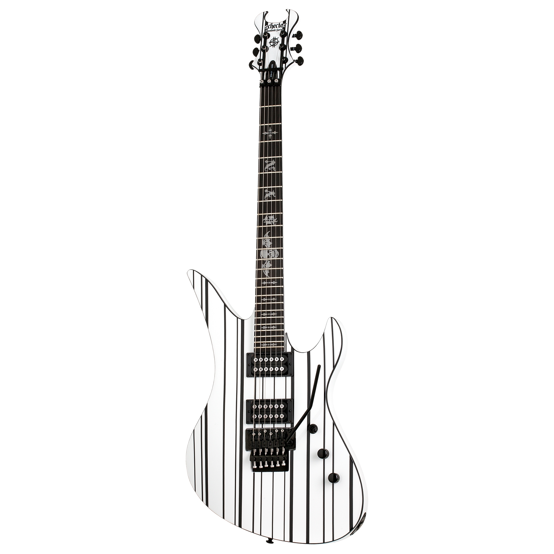 Schecter Synyster Standard Elektro Gitar (White w/Black Pinstripes) 1