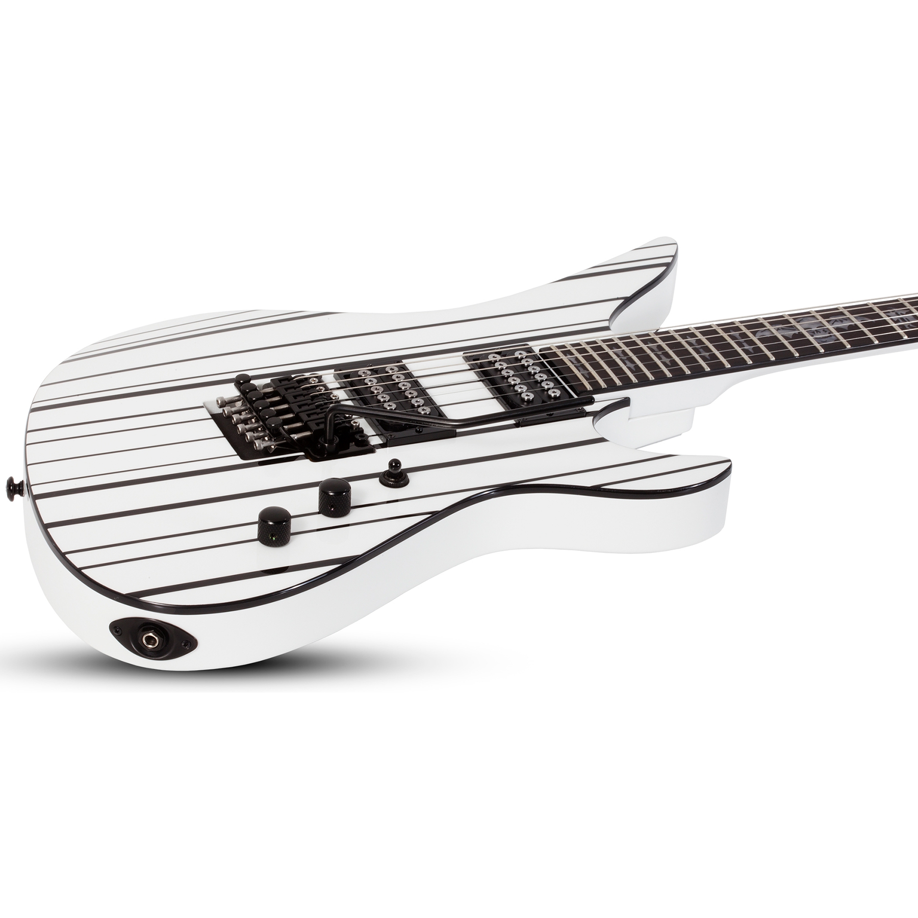 Schecter Synyster Standard Elektro Gitar (White w/Black Pinstripes) 2