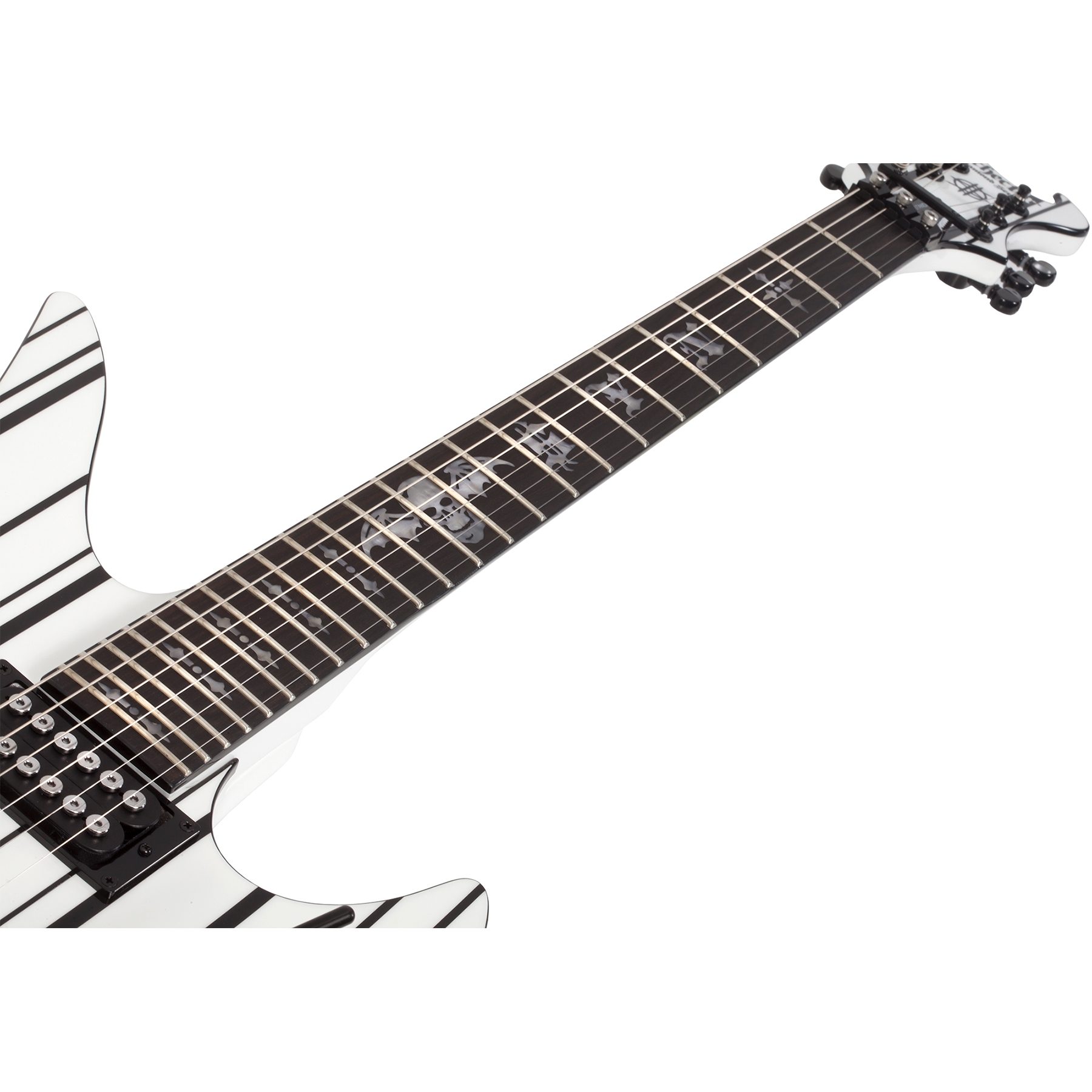 Schecter Synyster Standard Elektro Gitar (White w/Black Pinstripes) 4