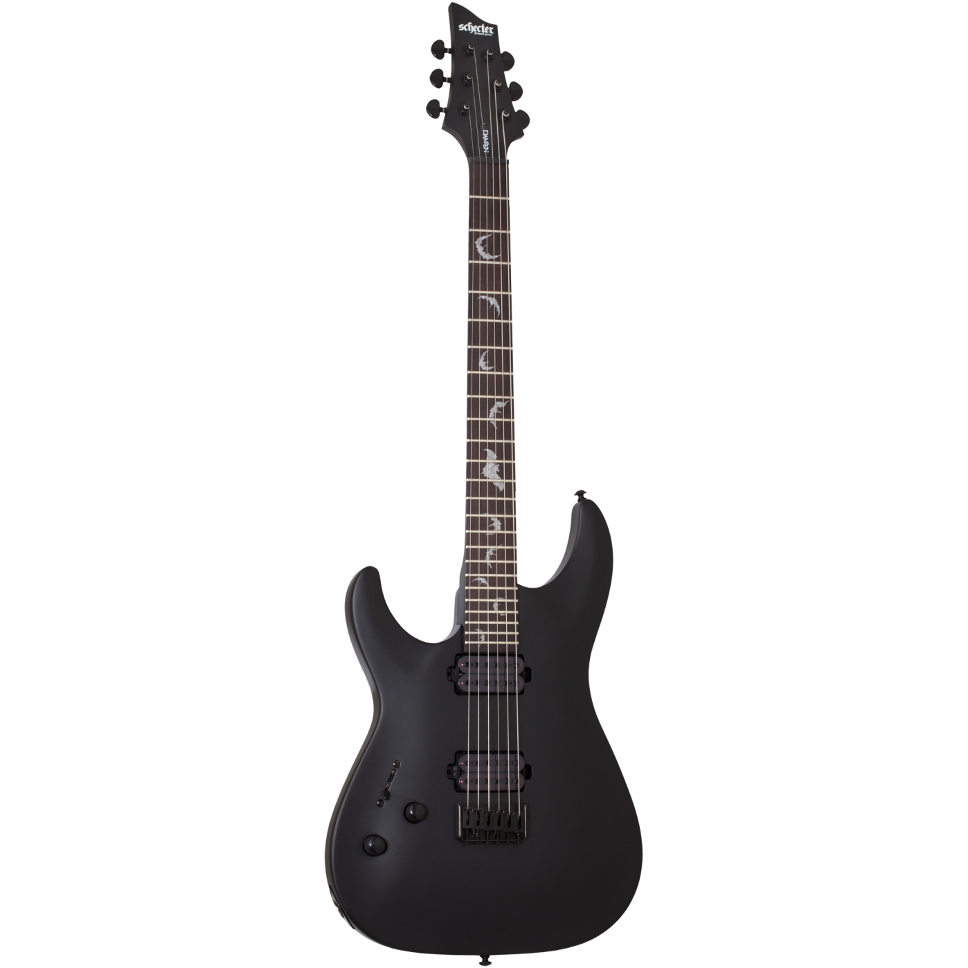 Schecter Damien-6 Solak Elektro Gitar (Satin Black) 1